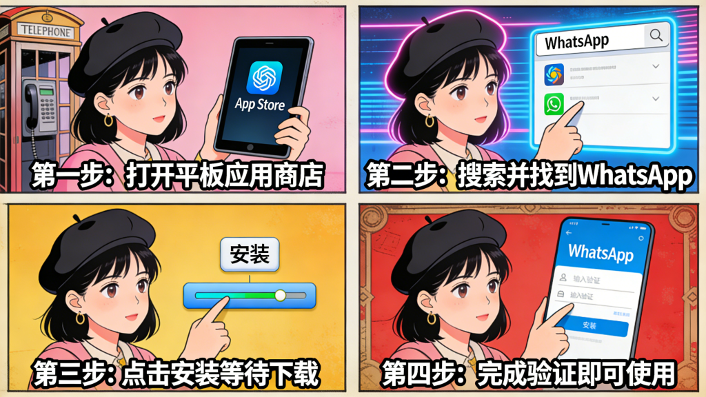 平板電腦如何安裝WhatsApp？