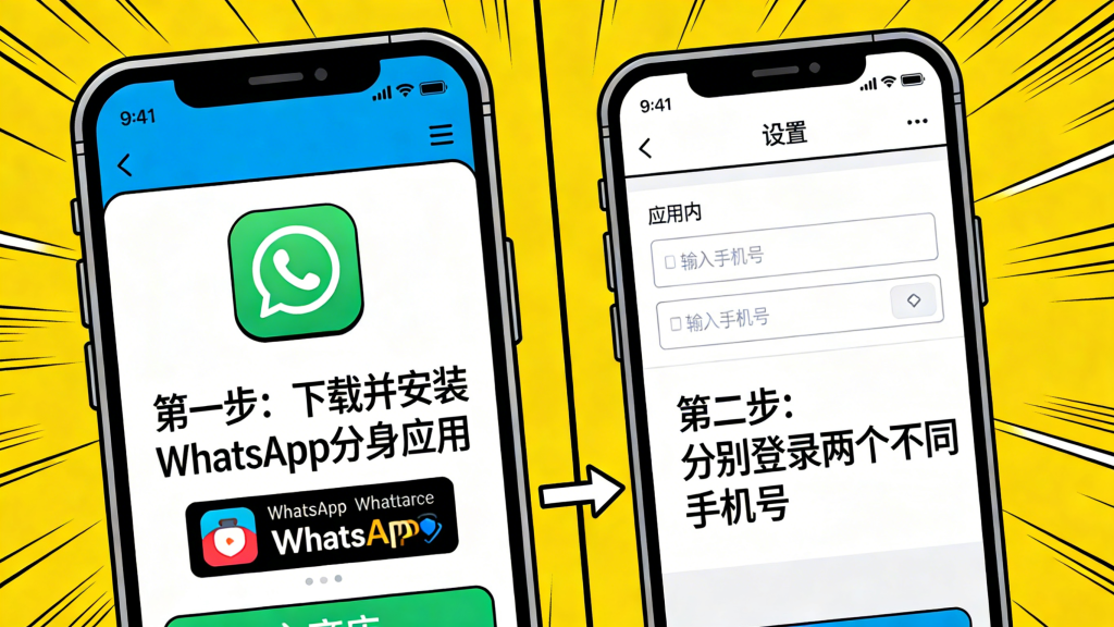 如何開兩個WhatsApp？