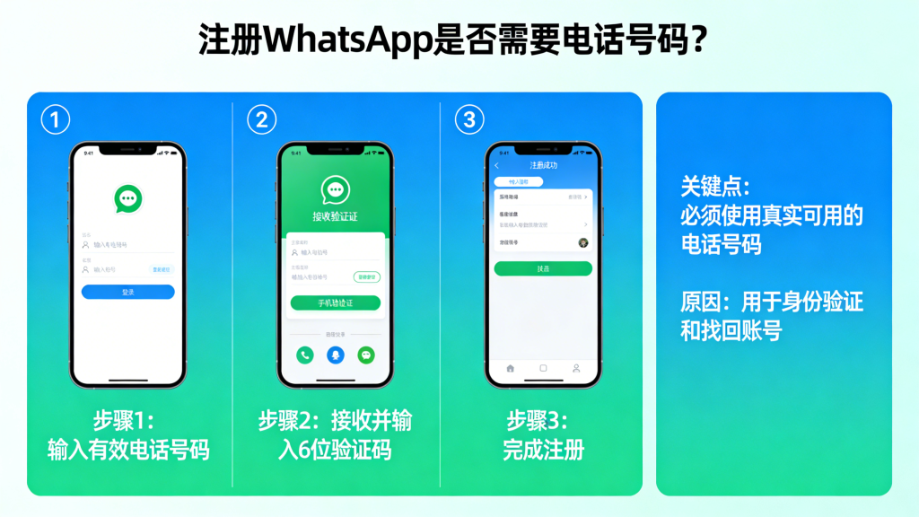 註冊WhatsApp一定要電話號碼嗎？