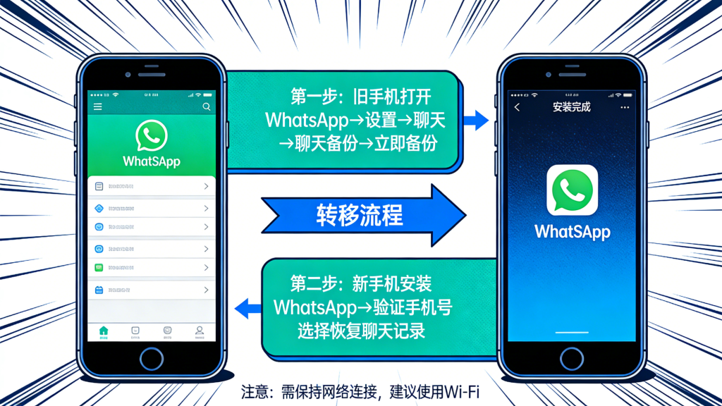如何轉移WhatsApp到新手機步驟