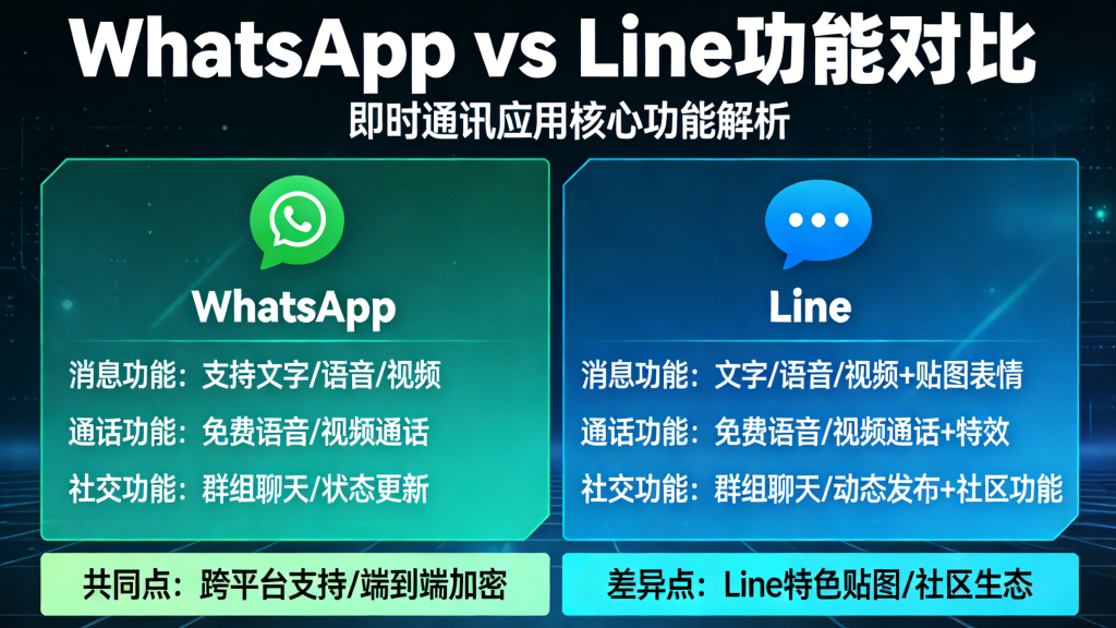 WhatsApp 跟 Line 一樣嗎？