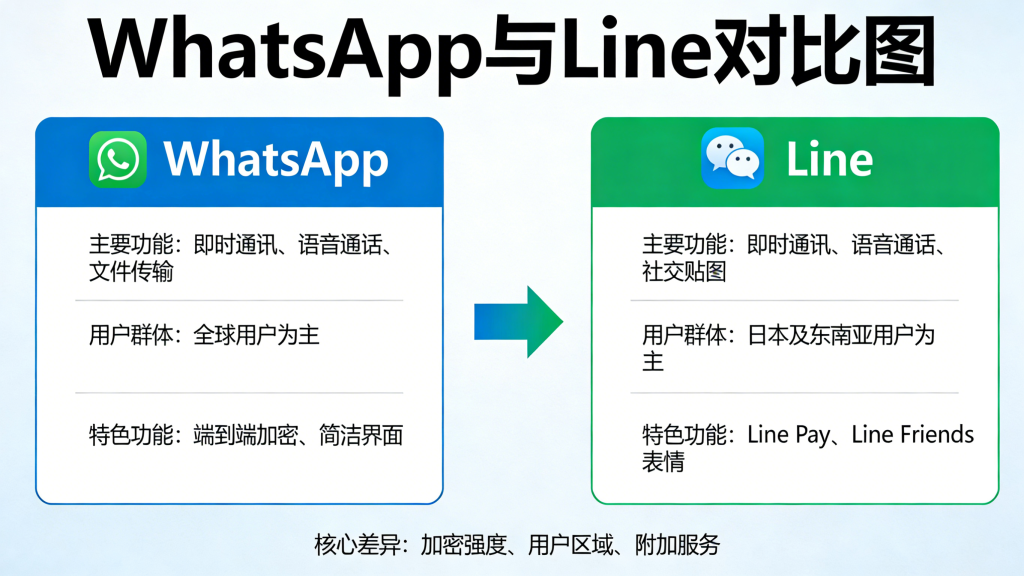 WhatsApp與Line商業安全對比